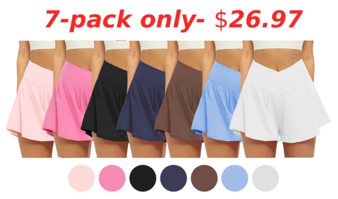 ⚡Women's 2 in 1 Crossover Athletic Shorts with Pockets🔥