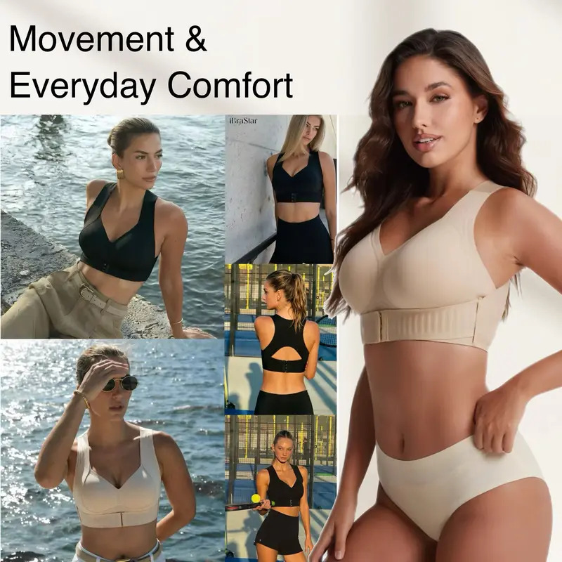 Women's beige non-wired bra