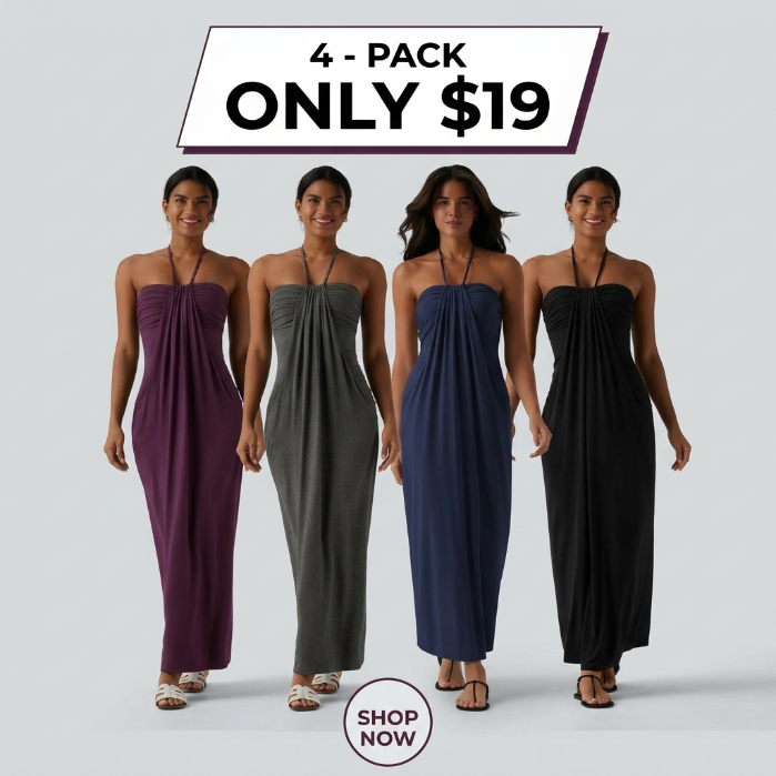 【Creator’s Pick】Halter Tie Back Maxi Dress with Pockets