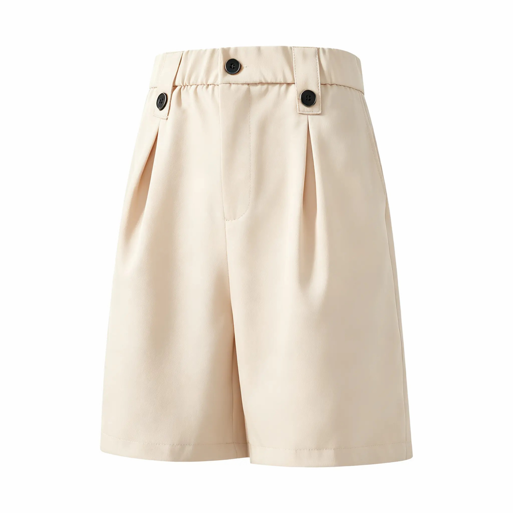 Men's High Waisted Pleated Dress Shorts – Black Suit Shorts for Casual & Formal Summer Wear
