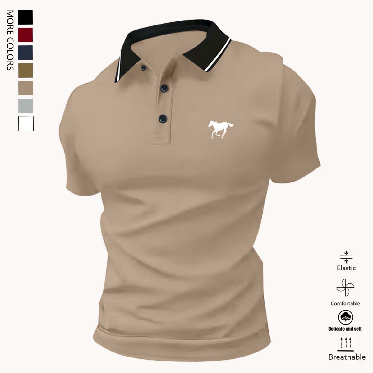 Men’s Premium Solid-Color Casual Polo Shirt