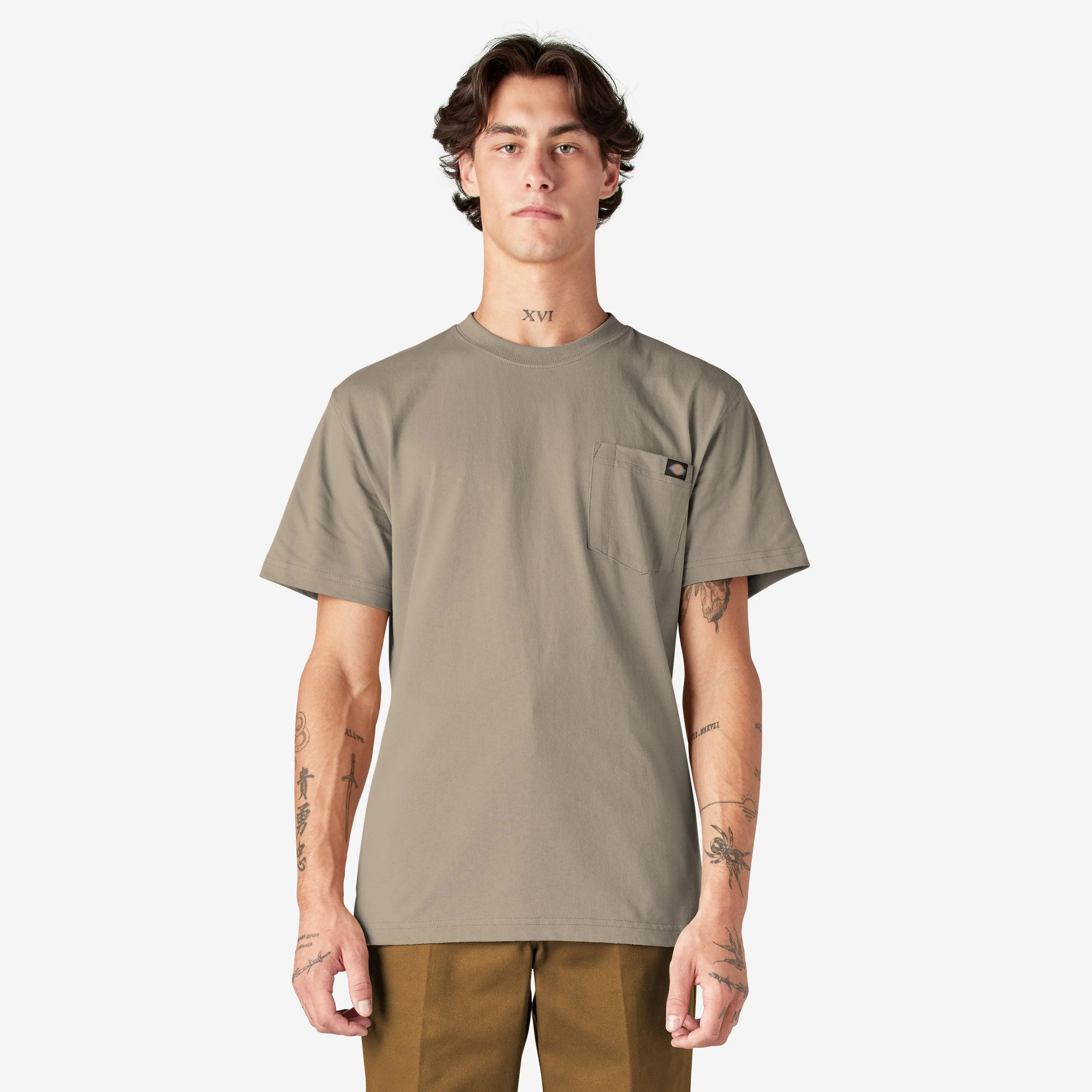Men's Heavyweight Short Sleeve Pocket Tee – 100% Cotton Relaxed Fit Workwear Shirt