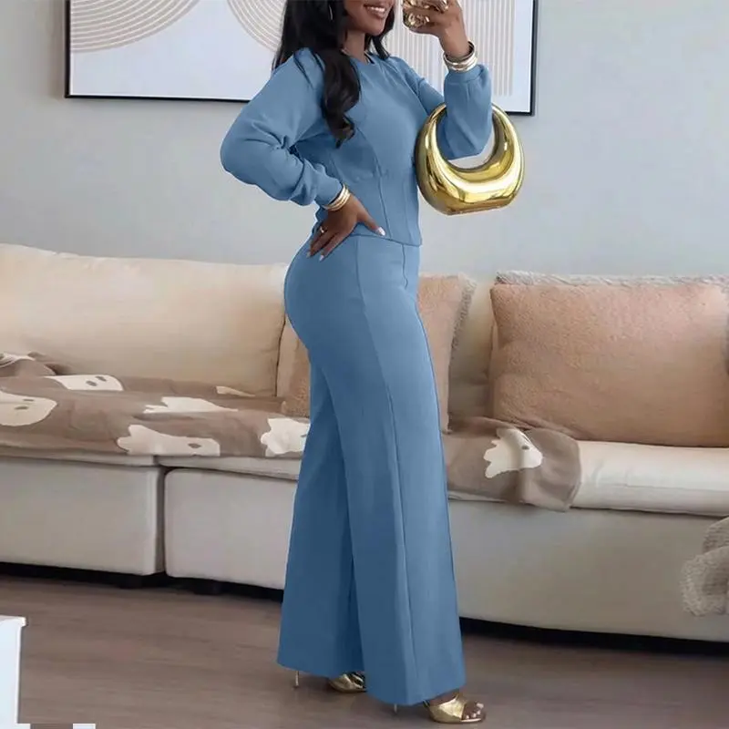 Women's Casual Seam Design Sweatpants Set