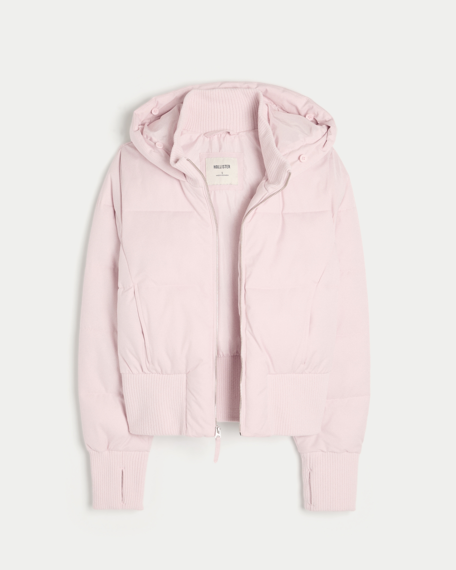 Faux Fur Trim Puffer Bomber Jacket