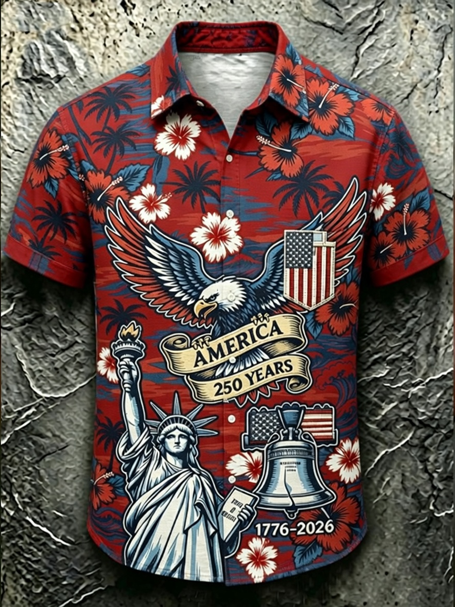 Men'S 250Th Anniversary National Faith Print  Shirt