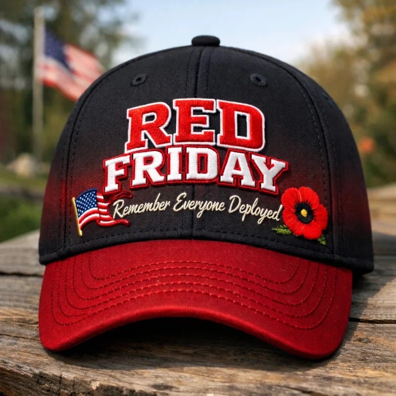 Red Friday Print Casual Hat (Unisex)