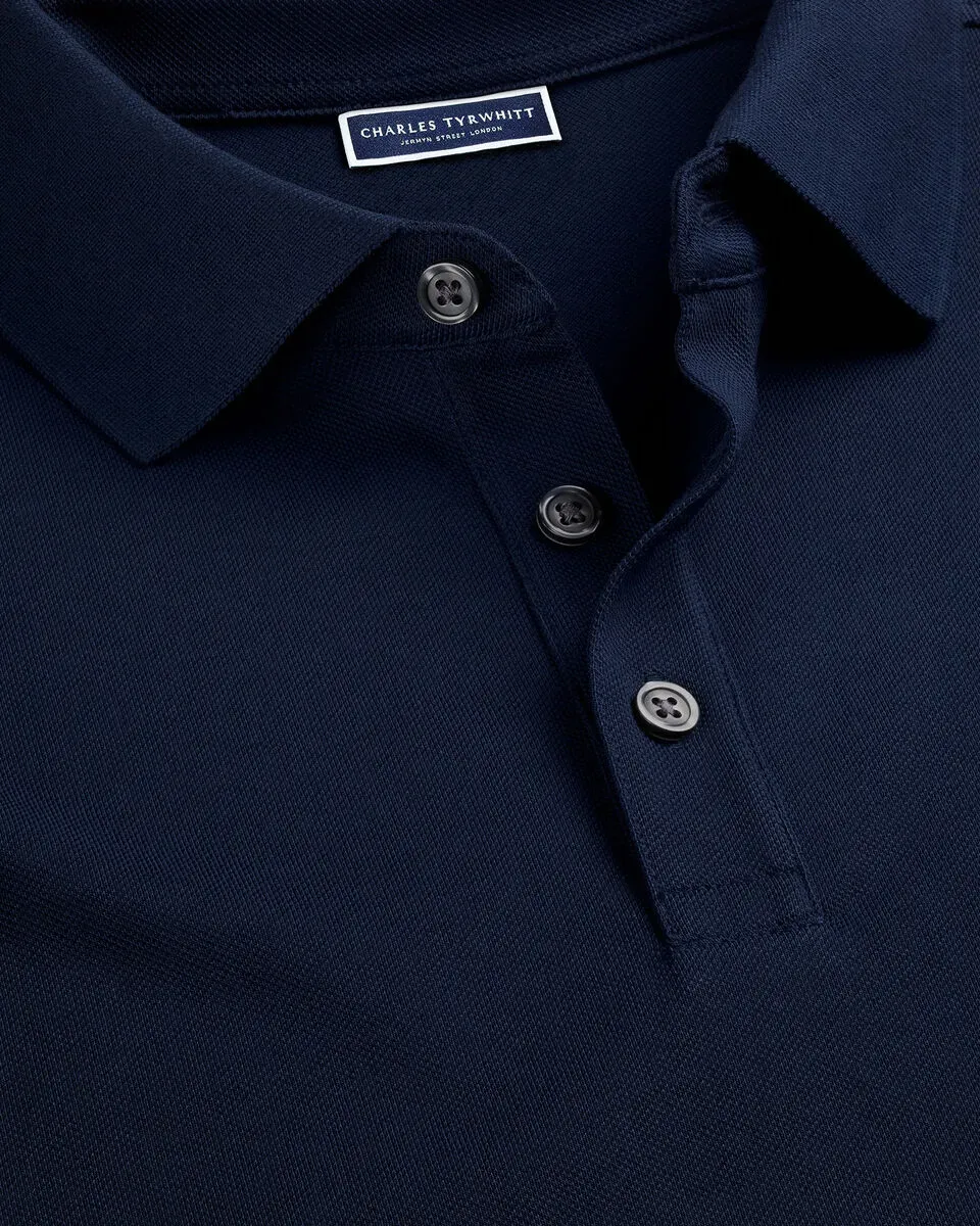 Men'S Casual Business POLO Shirt, Breathable Pique Fabric