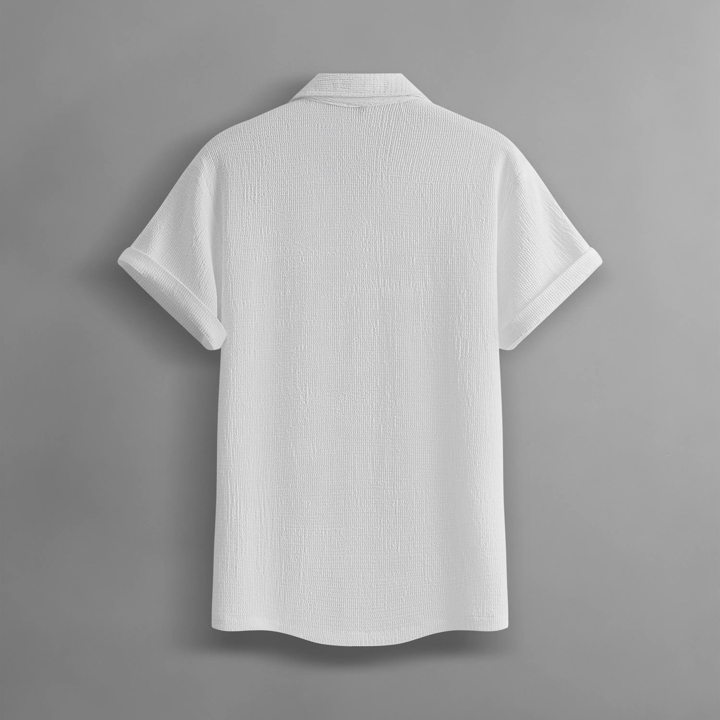 Men’s Summer Lightweight Breathable Solid Color Short-Sleeve