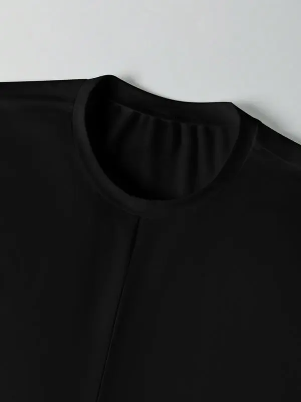Women's Knitted Round Neck Drop Shoulder Sleeve T-Shirt