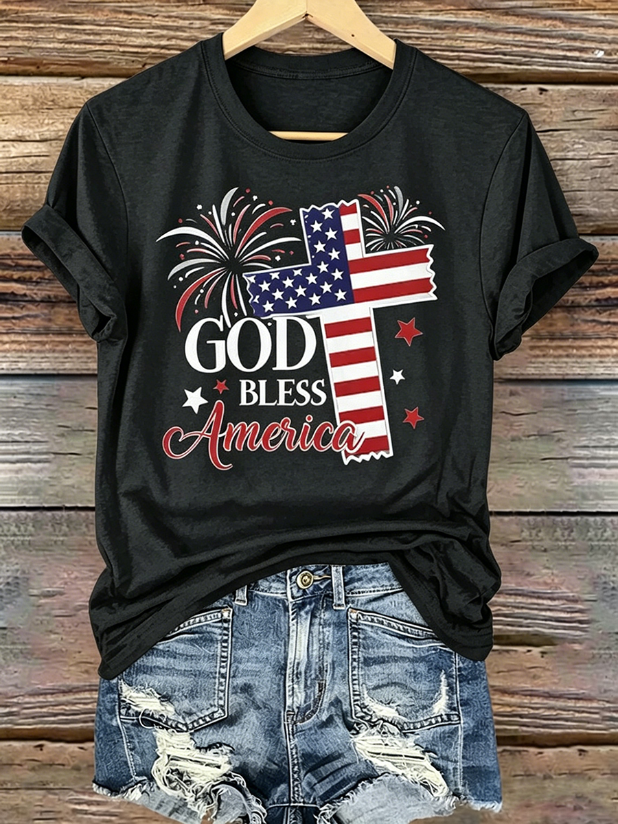 250Th Anniversary Commemorative Faith Printed Round Neck Top In The United States