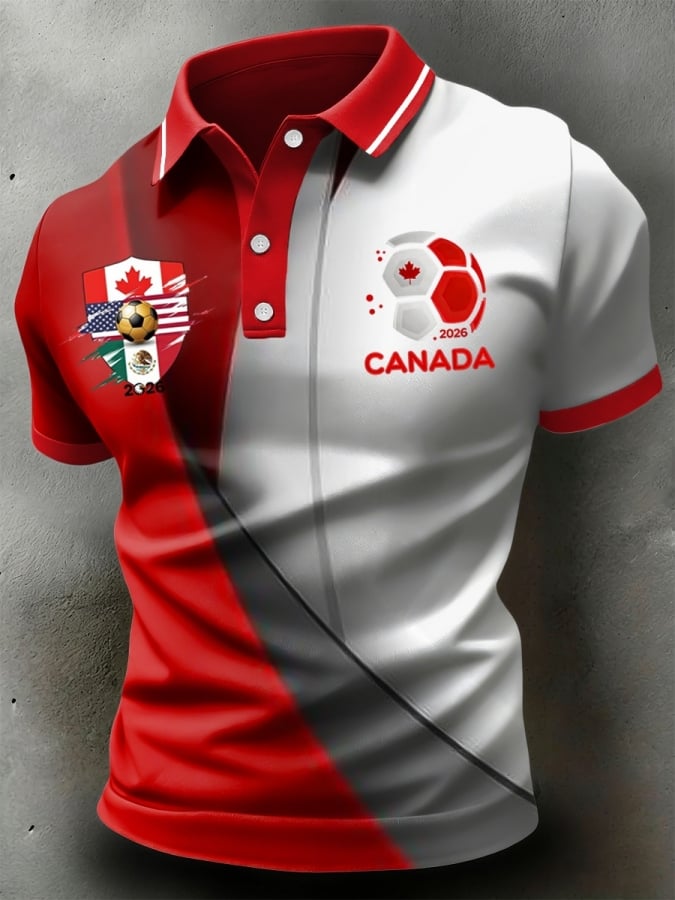 Men's Canada Football Fan Polo Shirt
