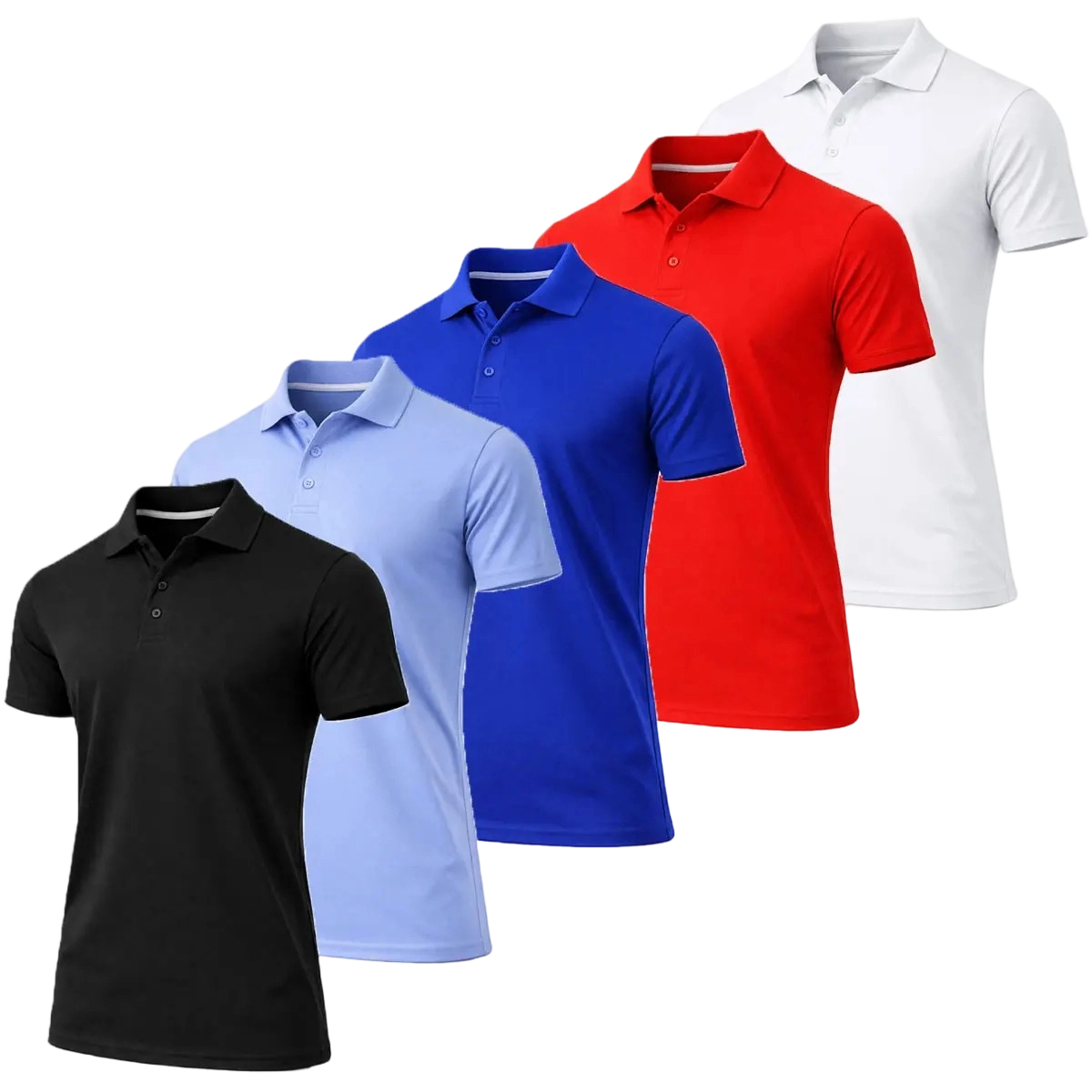 👕👕Men's Performance Polo Shirt with Ribbed Sleeves
