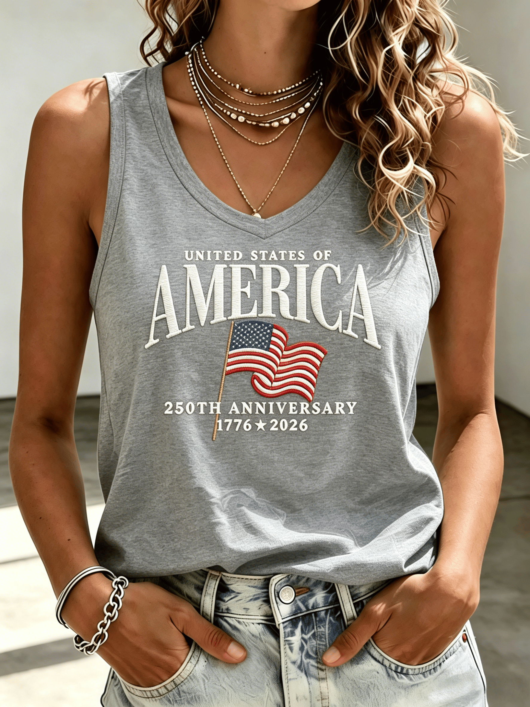 Women’s USA 250th Anniversary Freedom Graphic Tank Top