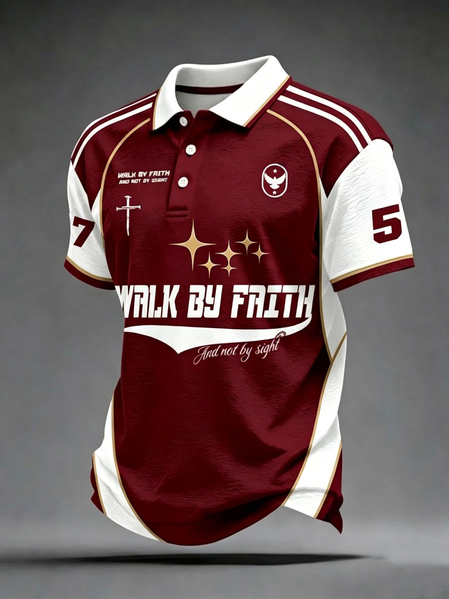 Men'S Faith Printed Polo Shirt