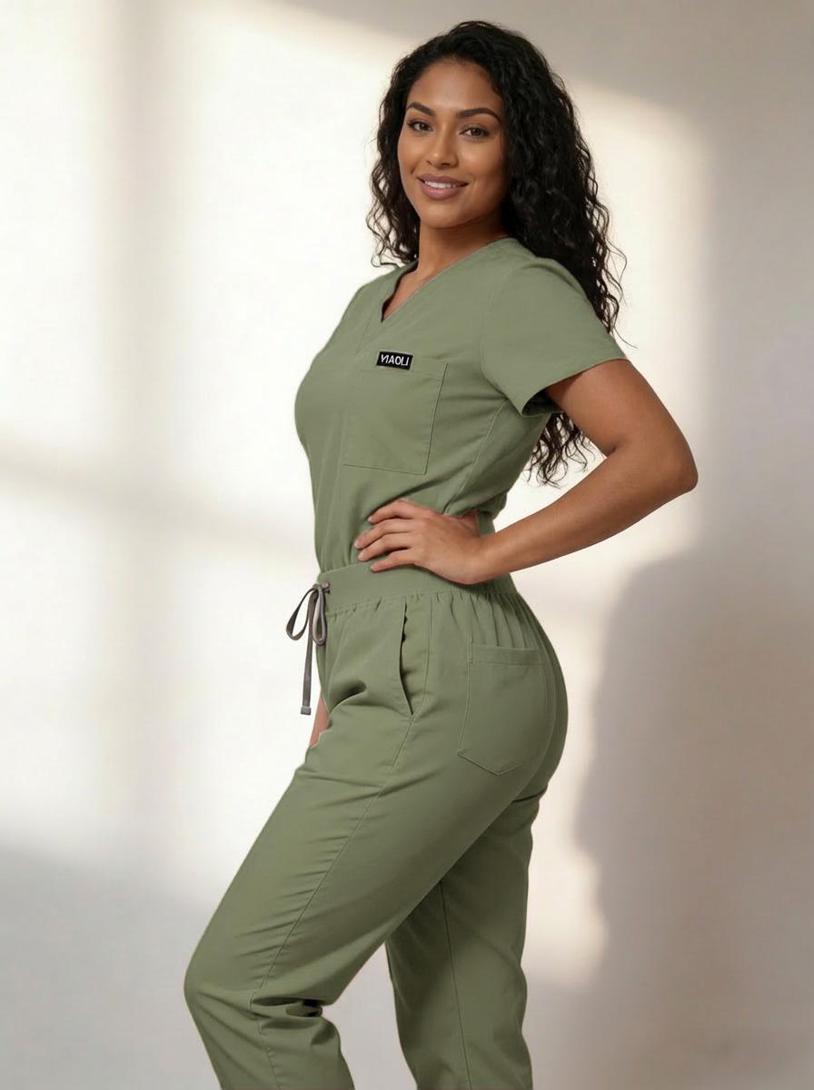 Women's Medical Scrub Uniform Set