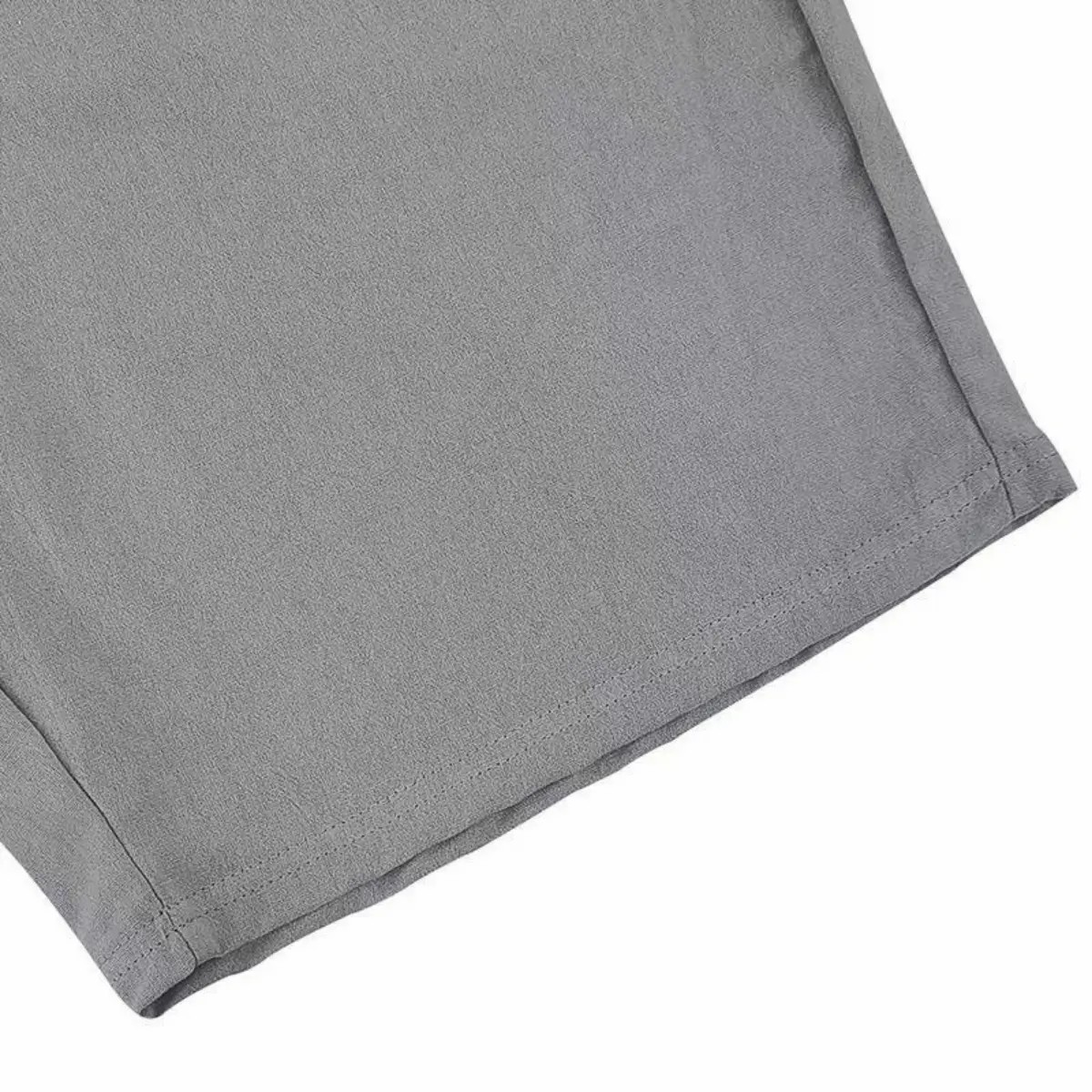 Men's Linen 2-Piece Summer Set – Hooded Henley Top & Matching Shorts, Casual Versatile Outfit