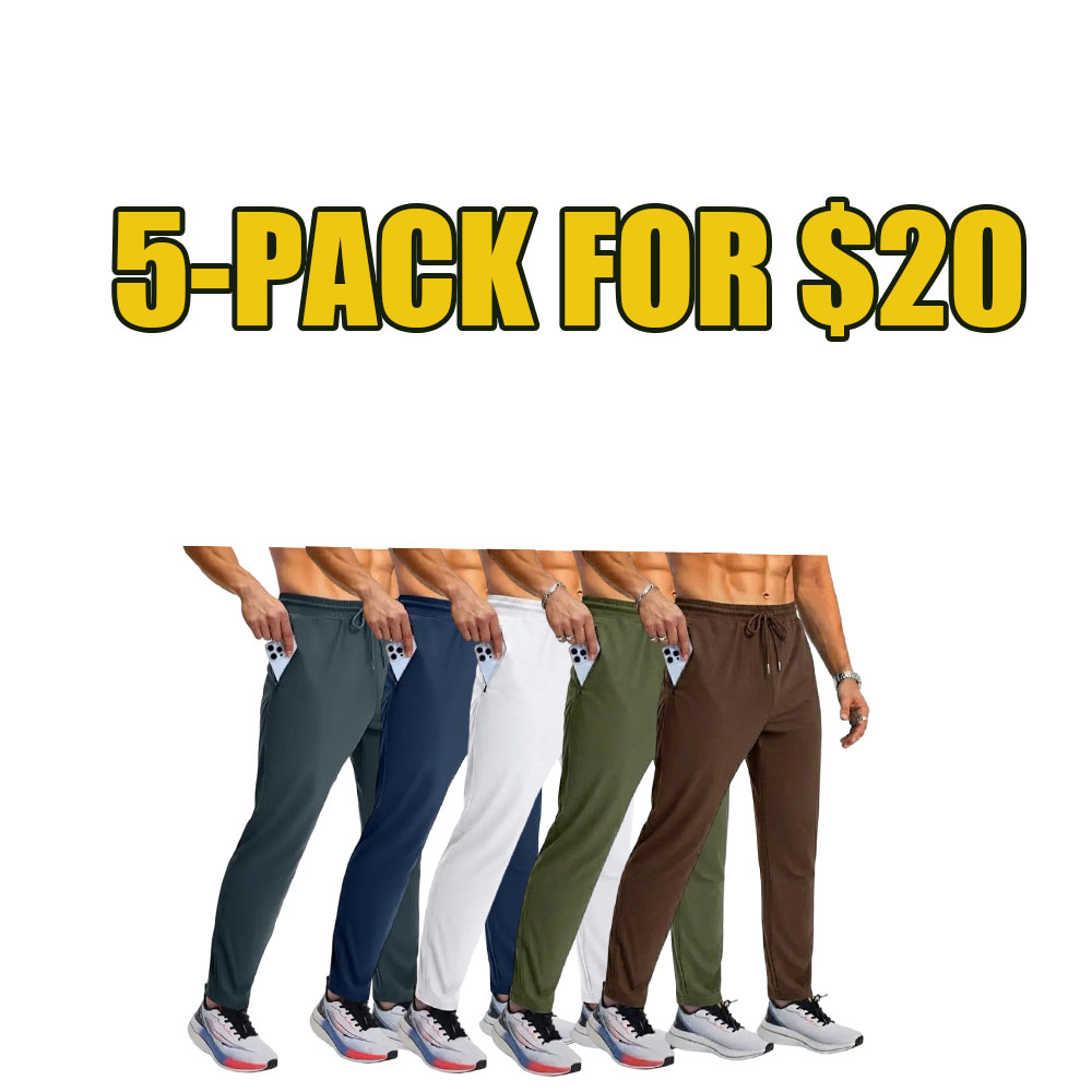 Men’s Lightweight Joggers with Zipper Pockets