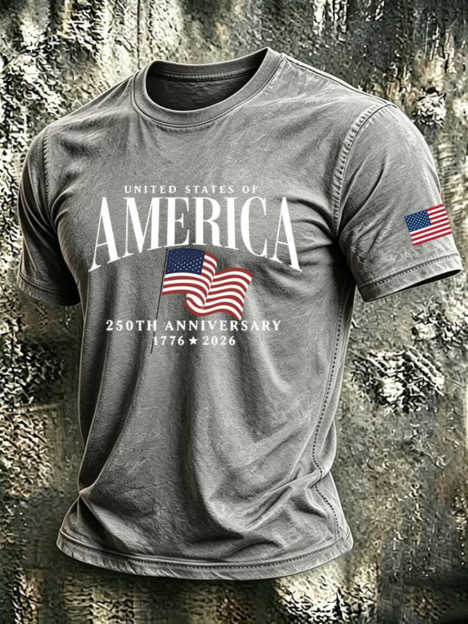 Men's Retro Print Short-Sleeve T-Shirt