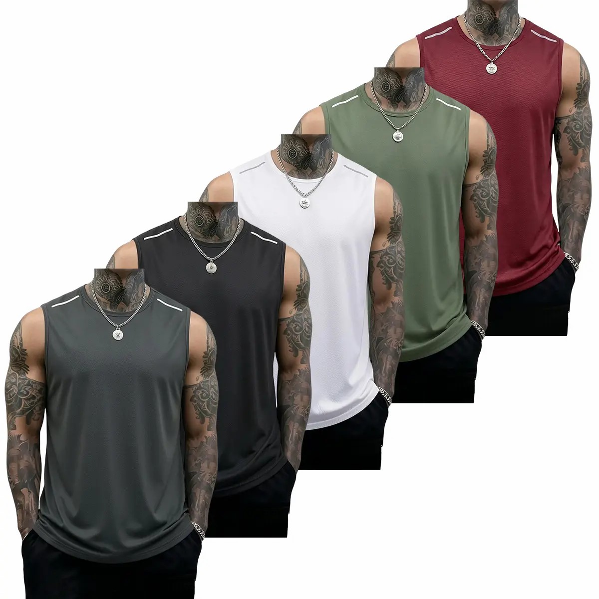 5-Pack Men’s Fitness Tank Tops – Slim Fit Muscle Sleeveless Shirts | Only $21.99