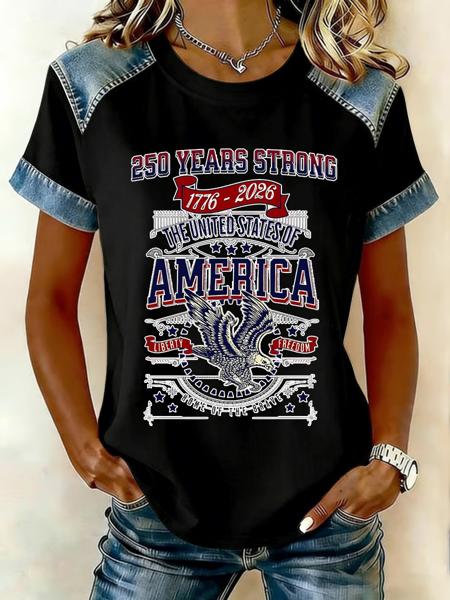250Th Anniversary Cowboy Shoulder T-Shirt From The United States