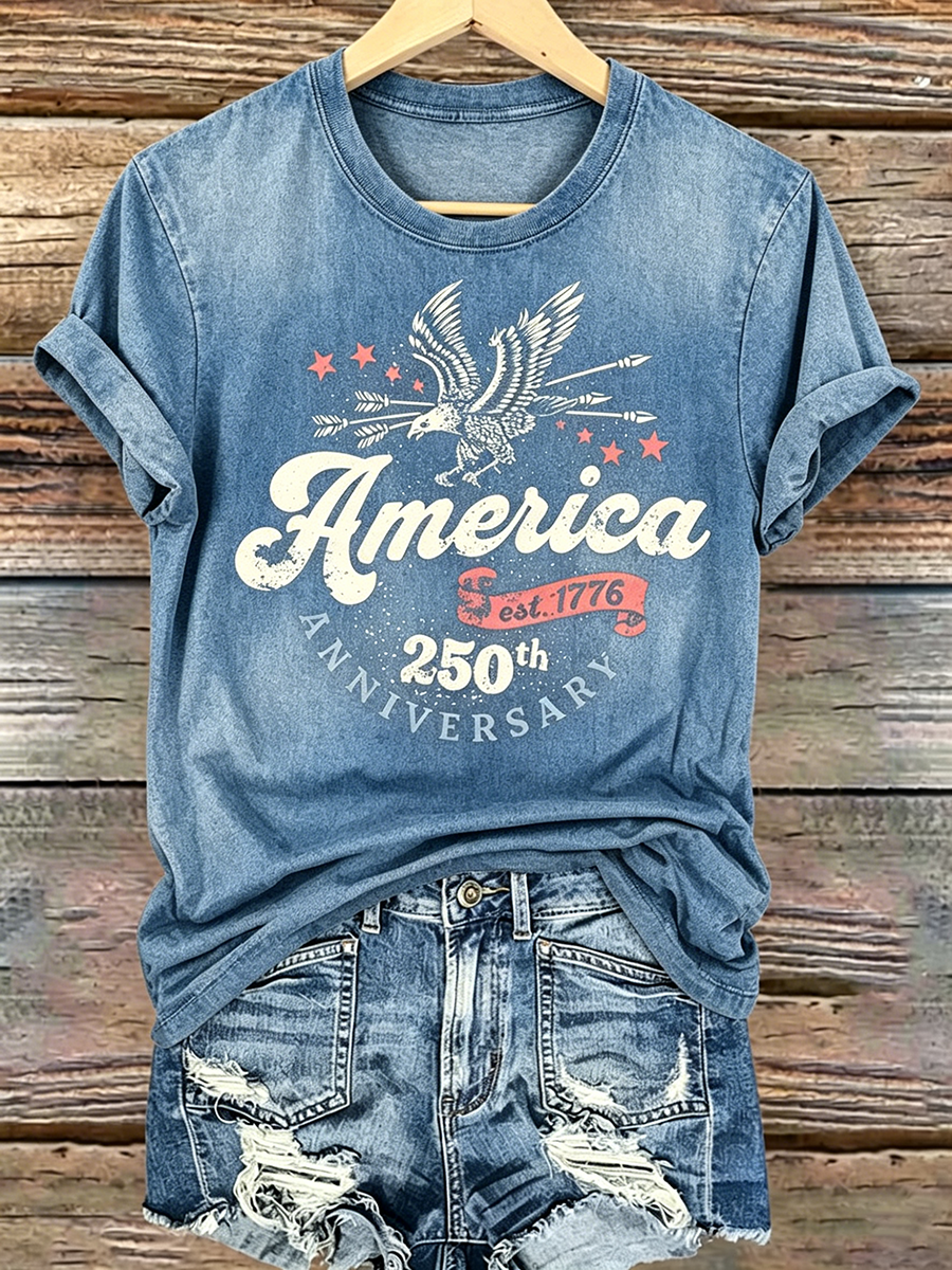 250Th Anniversary Printed Round Neck Top In The United States