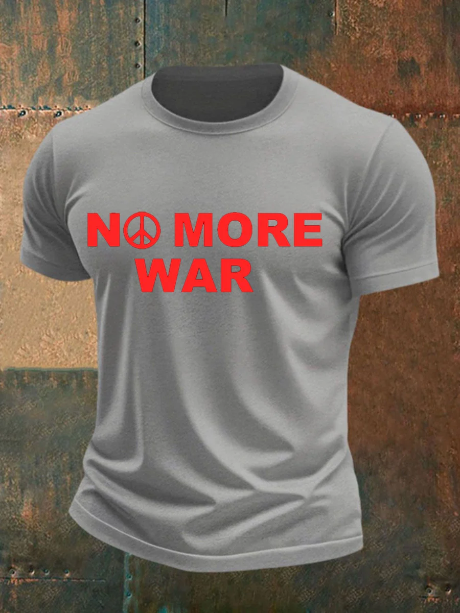 Men's No War cotton short-sleeved T-shirt