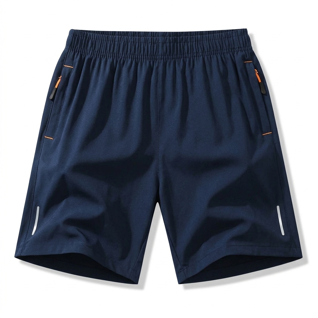 Men's Ice Silk Quick-Dry Zipper Pocket Shorts