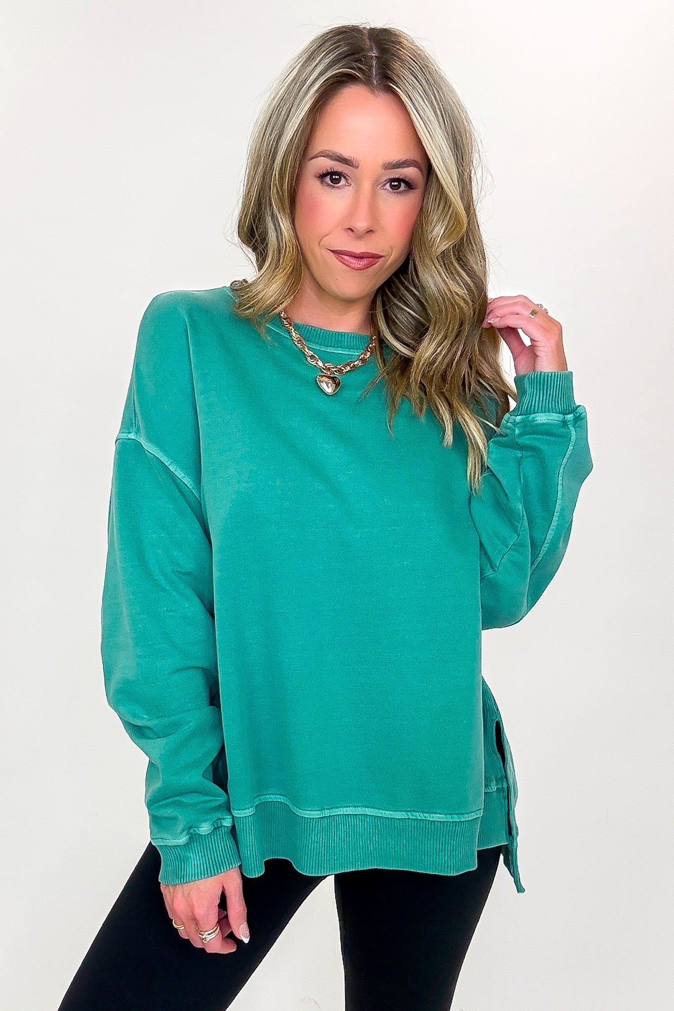 Pigment Washed French Terry Pullover