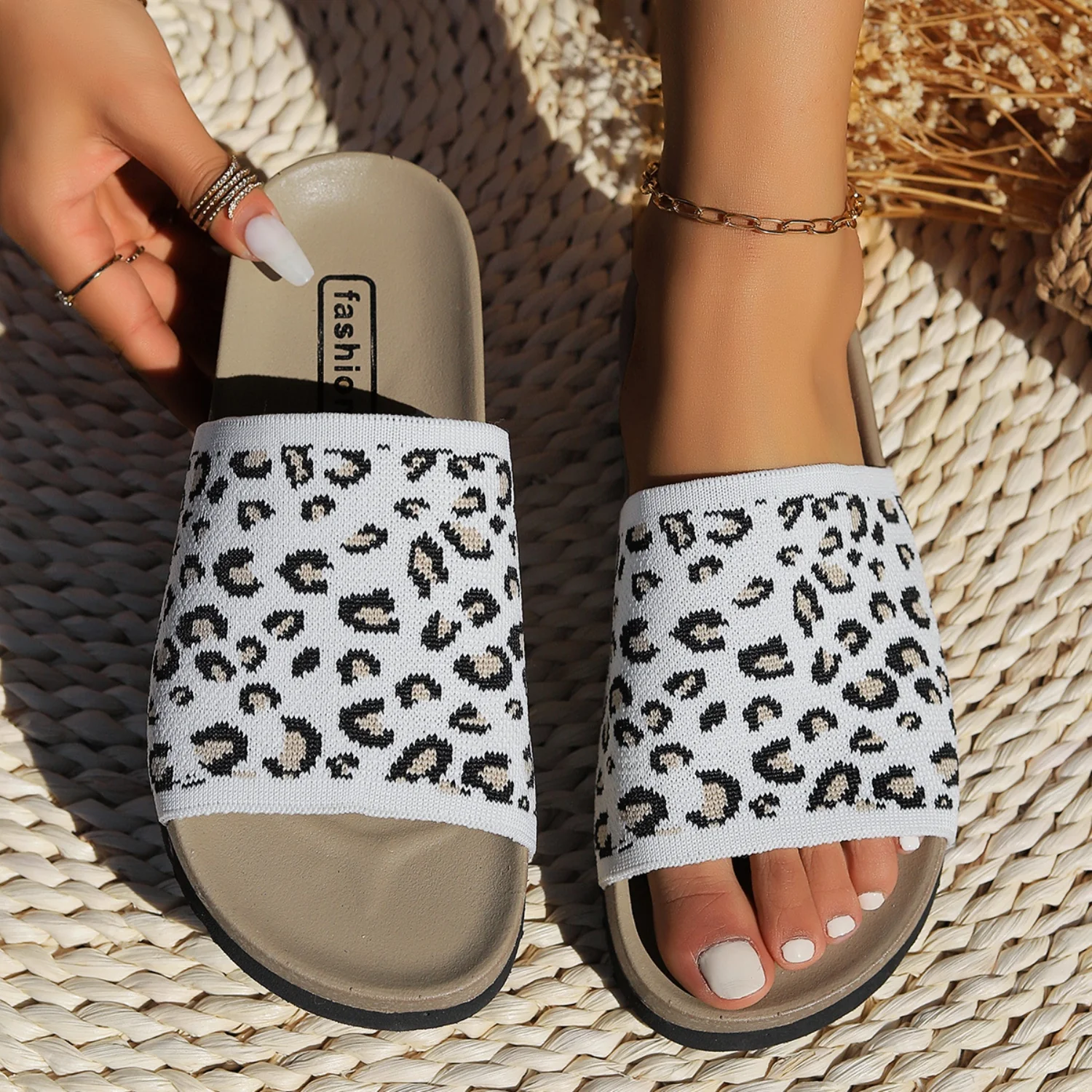 Leopard Open Toe Sandals (multiple color options)
