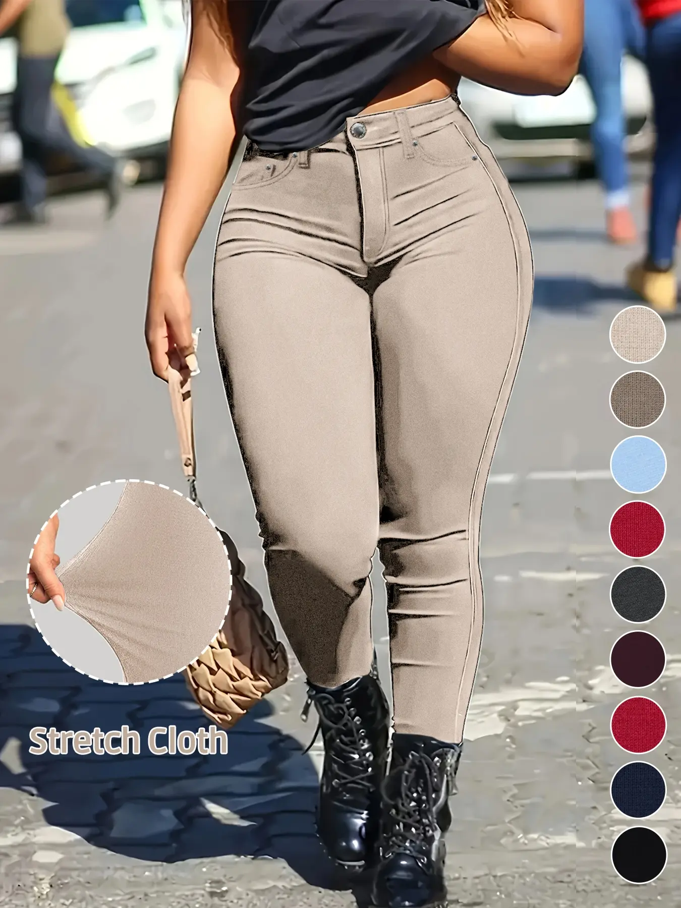 Women's Button-Fly Leggings (with Pockets)