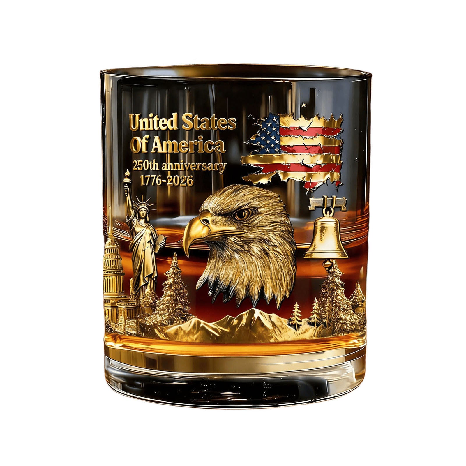 Limited Edition 2026 USA 250th Anniversary Commemorative Glass – 1776-2026 Heritage Edition