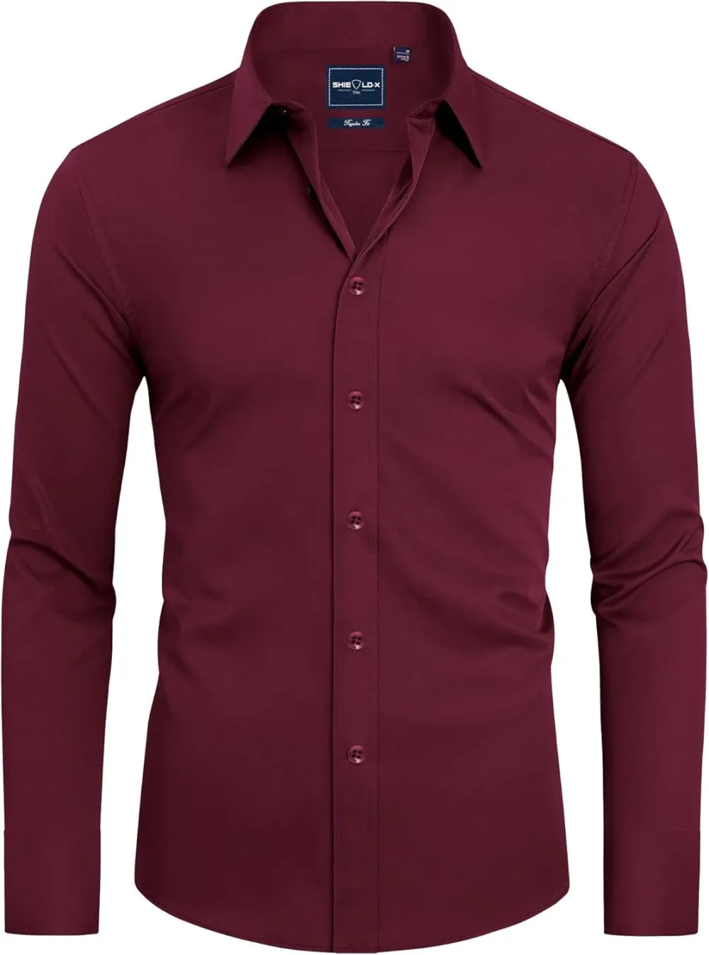 Stain Sheild Dress Shirts for Men Slim Fit Mens Dress Shirts Long Sleeve Button Down Shirt Men Shirts