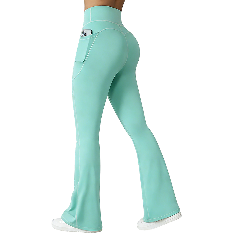 Women High Waist Butt Lifting Bottoms with Pockets