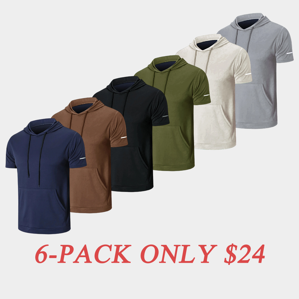 Men's Summer Athletic Hooded T-Shirt