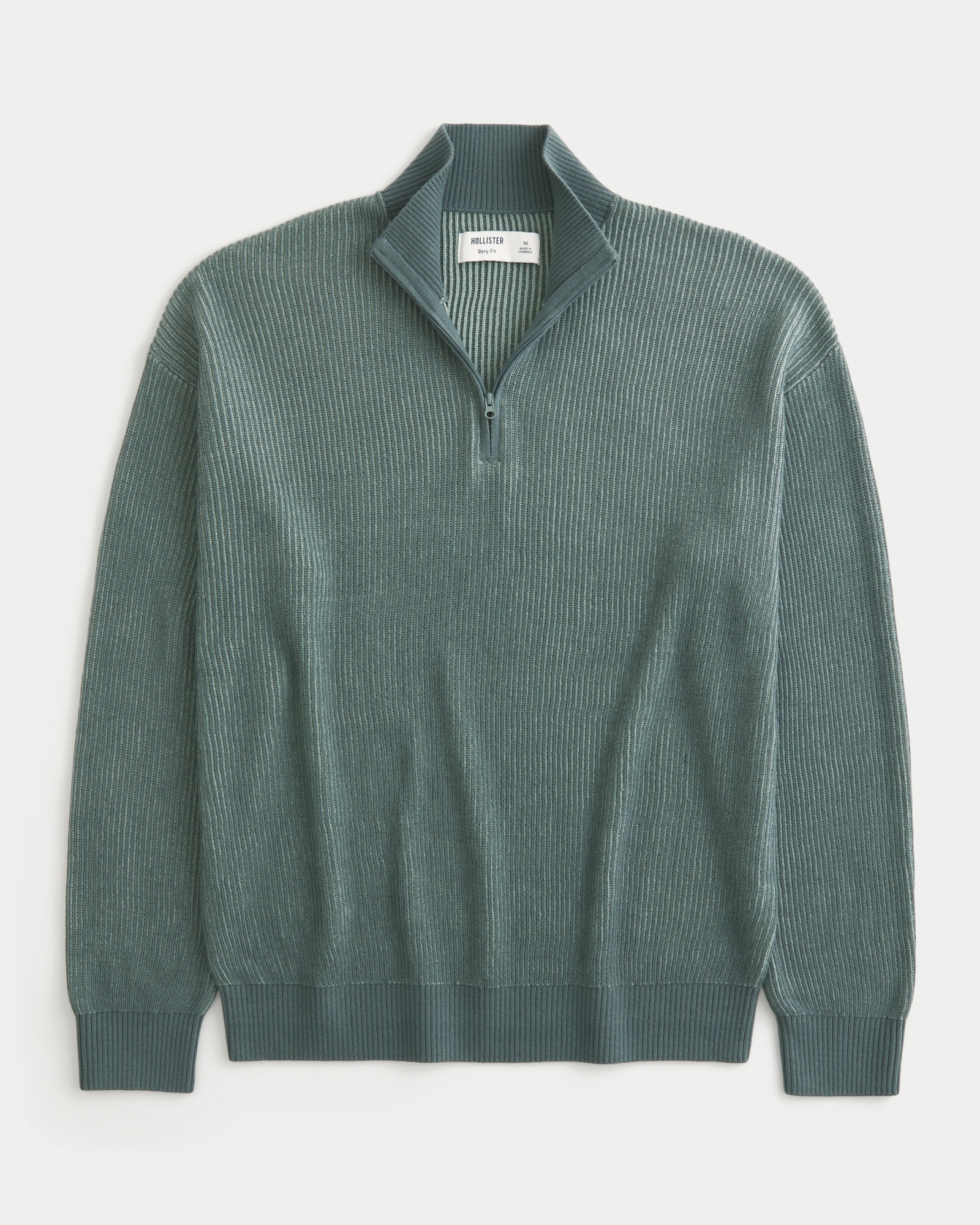 Boxy Quarter-Zip Sweater