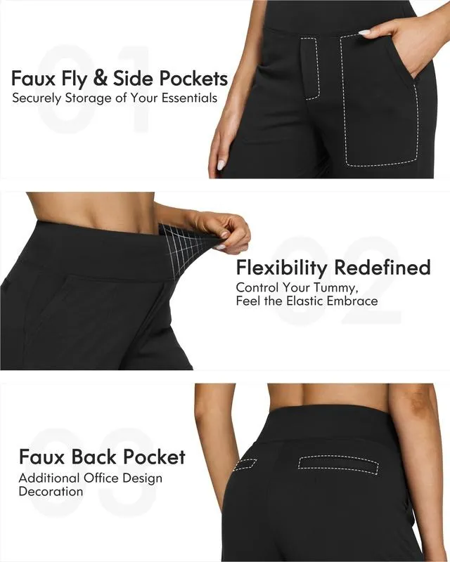 Loose High-Waist Business Casual Pants Yoga Pants Women Wide Leg Pants