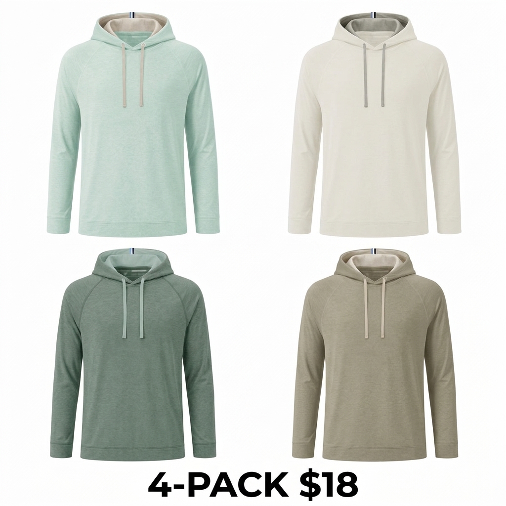 Men's Performance Hoodie – Moisture Wicking, UPF 50+, 4-Way Stretch Athletic Midlayer