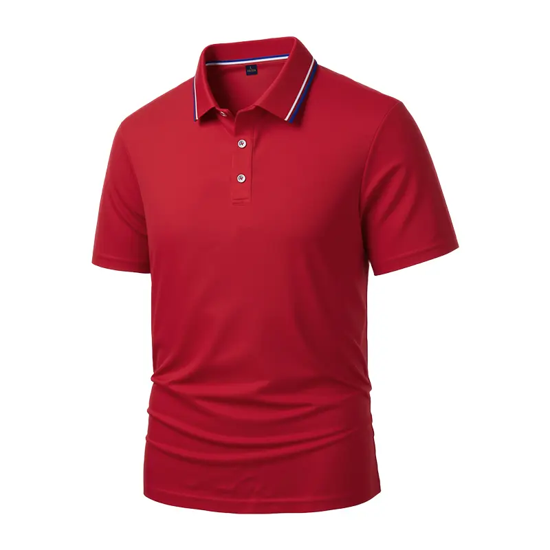 Men's Quick Dry Color Block Striped Polo Shirt