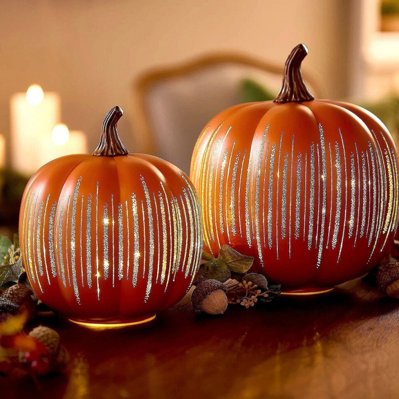 Twinkle Light Pumpkins