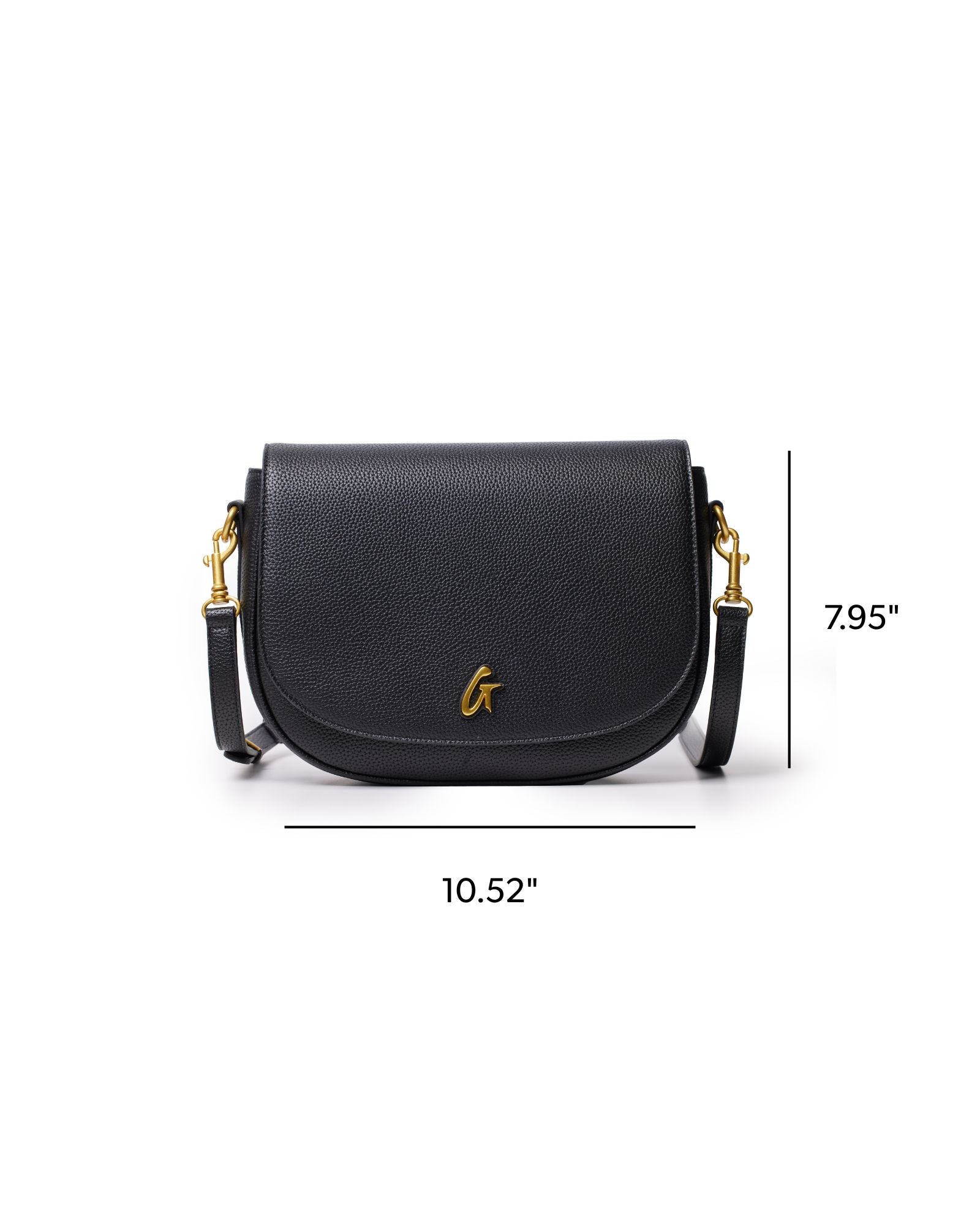 LARGE PEBBLE SHOULDER BAG - BLACK