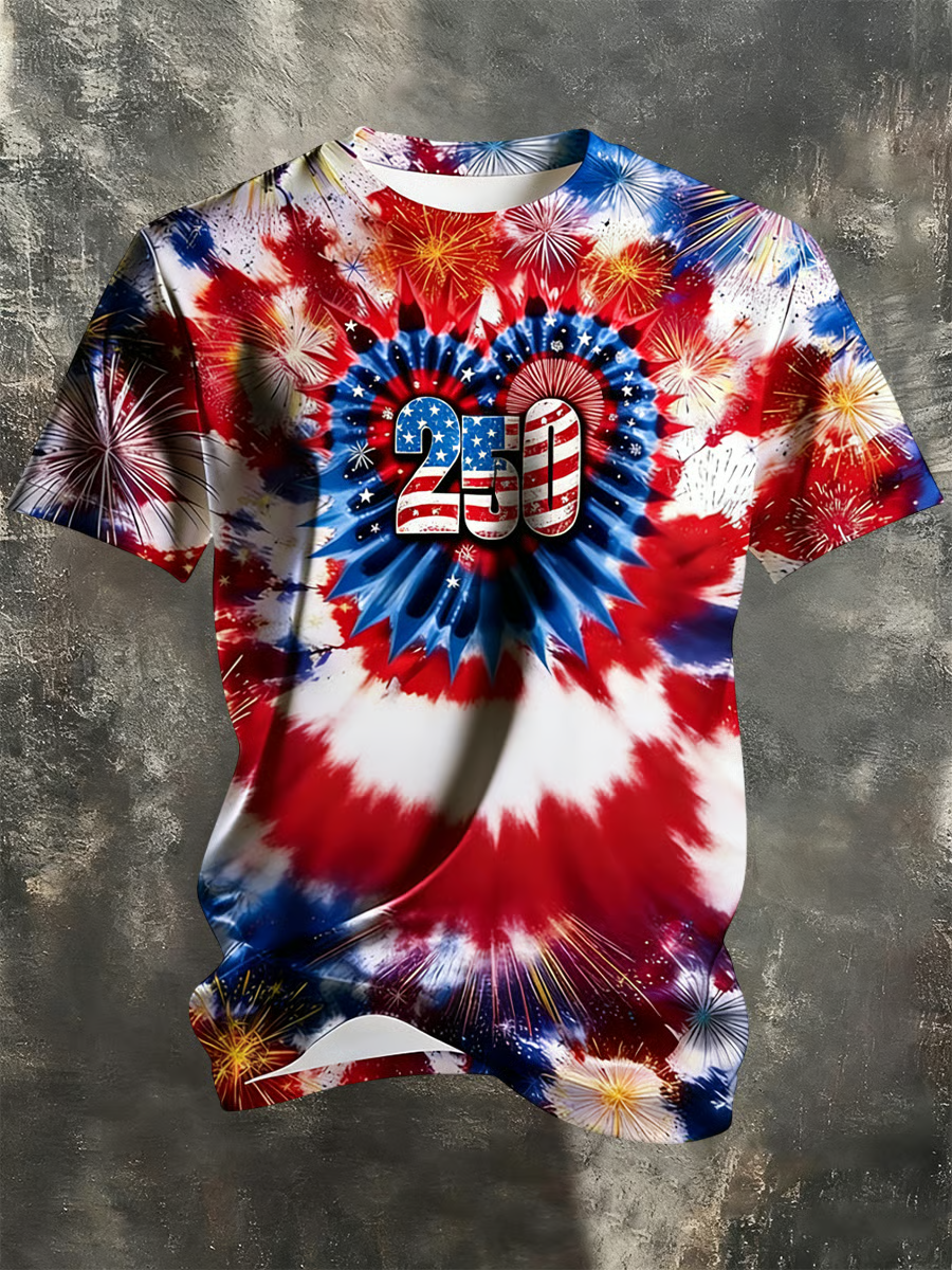 Men's Vintage American 250th Anniversary Short-Sleeve T-Shirt