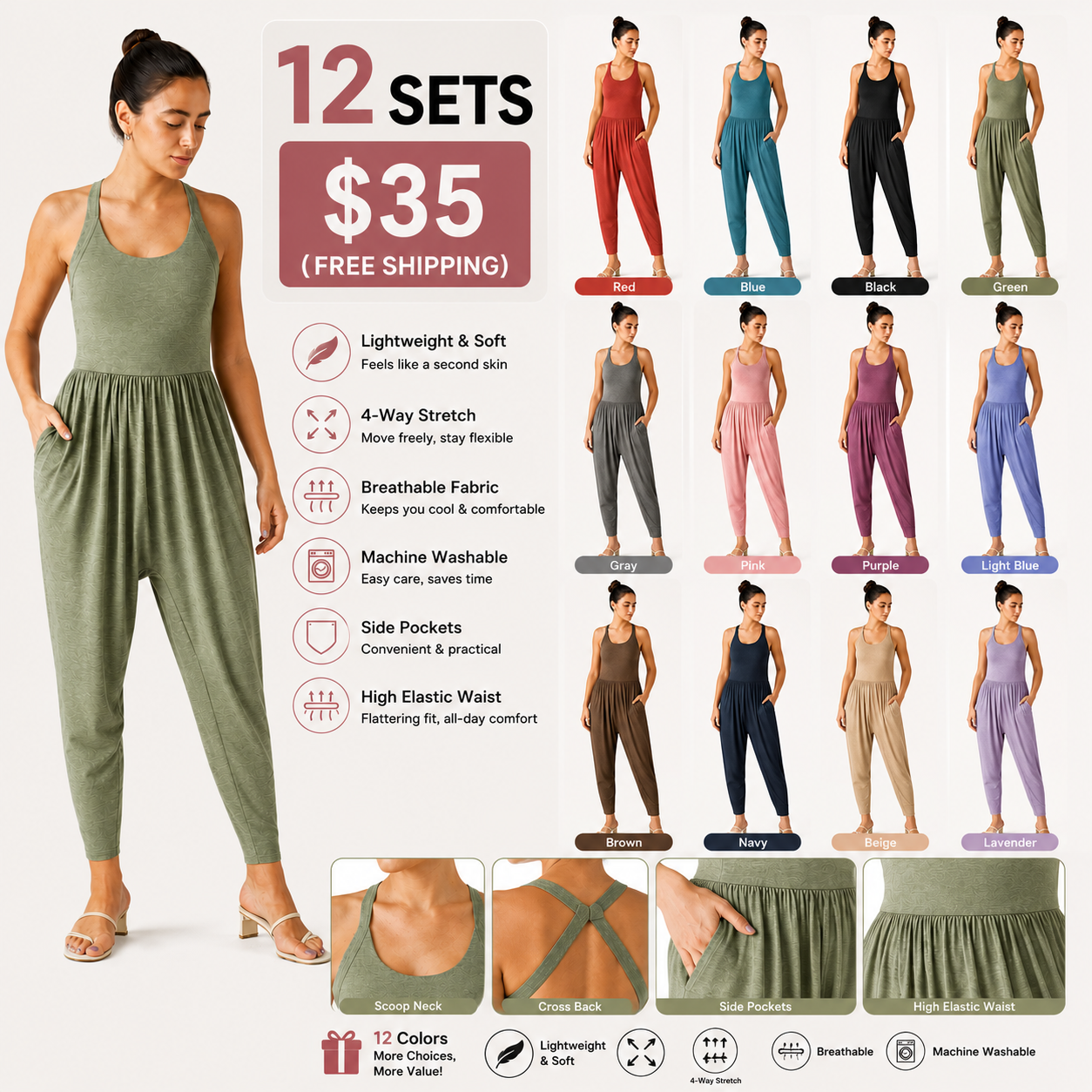 Women's Sleeveless Jumpsuit