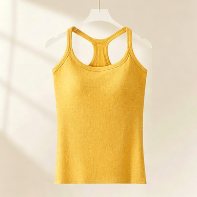 Women's 8-Pack Ribbed Built-in Bra Tank Top – Racerback Cropped Camisole with Removable Pads Wireless Supportive Yoga Top
