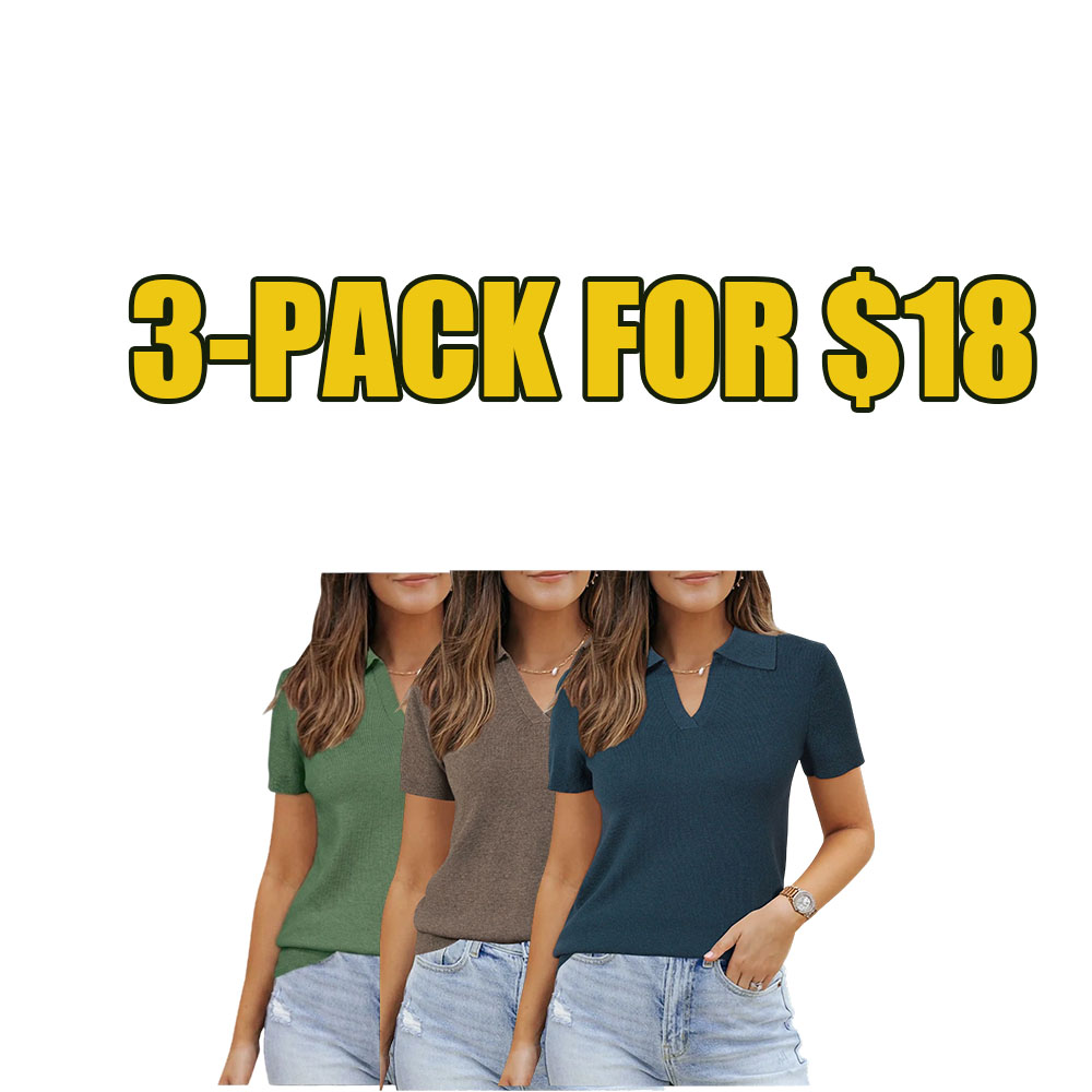 Women’s Wool Blend Polo Sweater Top