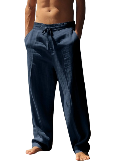 🔥Men's High-Quality Linen Straight Leg Pants - Casual Fit🔥