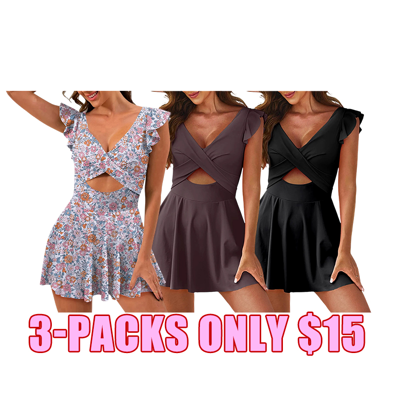 Ruffle Cutout Tummy Control One-Piece Swimsuit