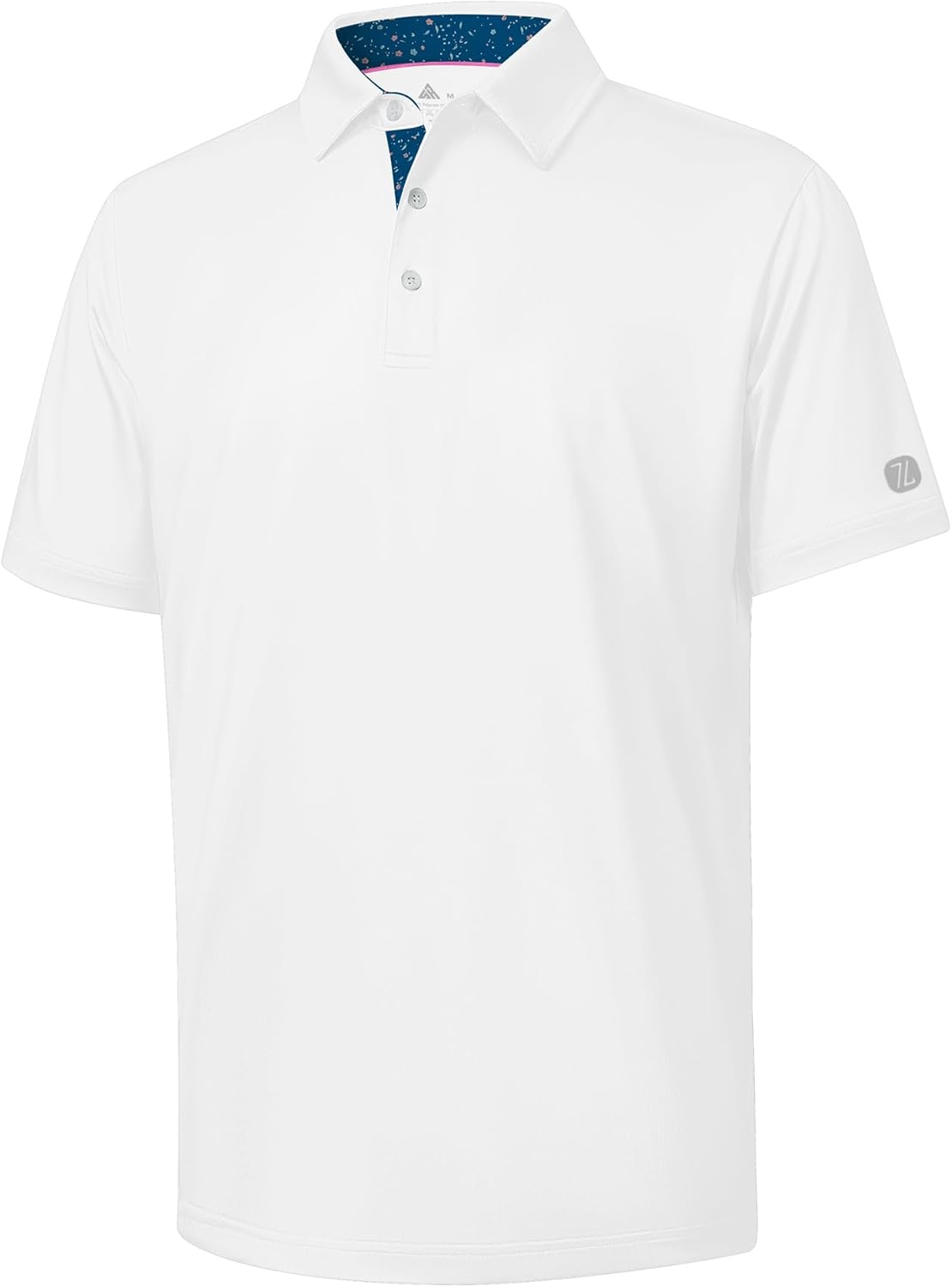 Golf Shirts for Men Short Sleeve Moisture Wicking Solid Performance Designed Print Collared Casual Polo Shirt