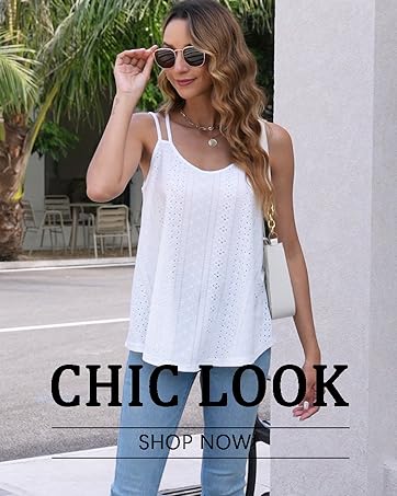 Women's Spaghetti-Strap Camisole — Flowy Ruffled-Hem Top (For a looser fit, we recommend sizing up by 1–2 sizes.)