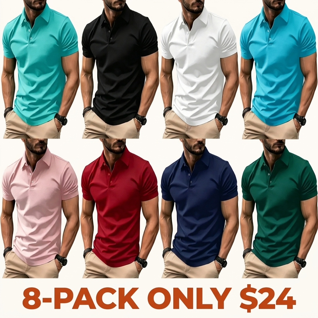 Men's Business Casual Polo Shirt