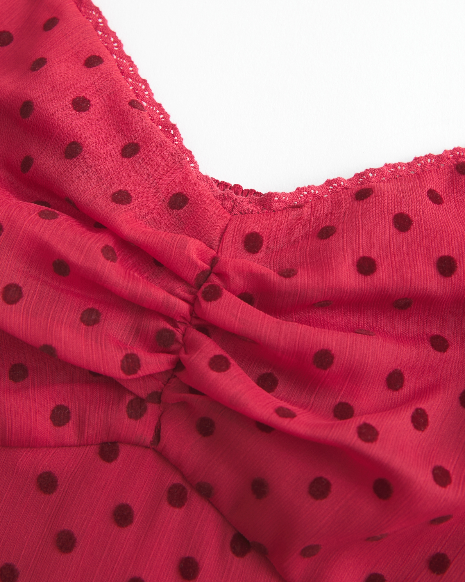 Lace Trim Chiffon Tank
